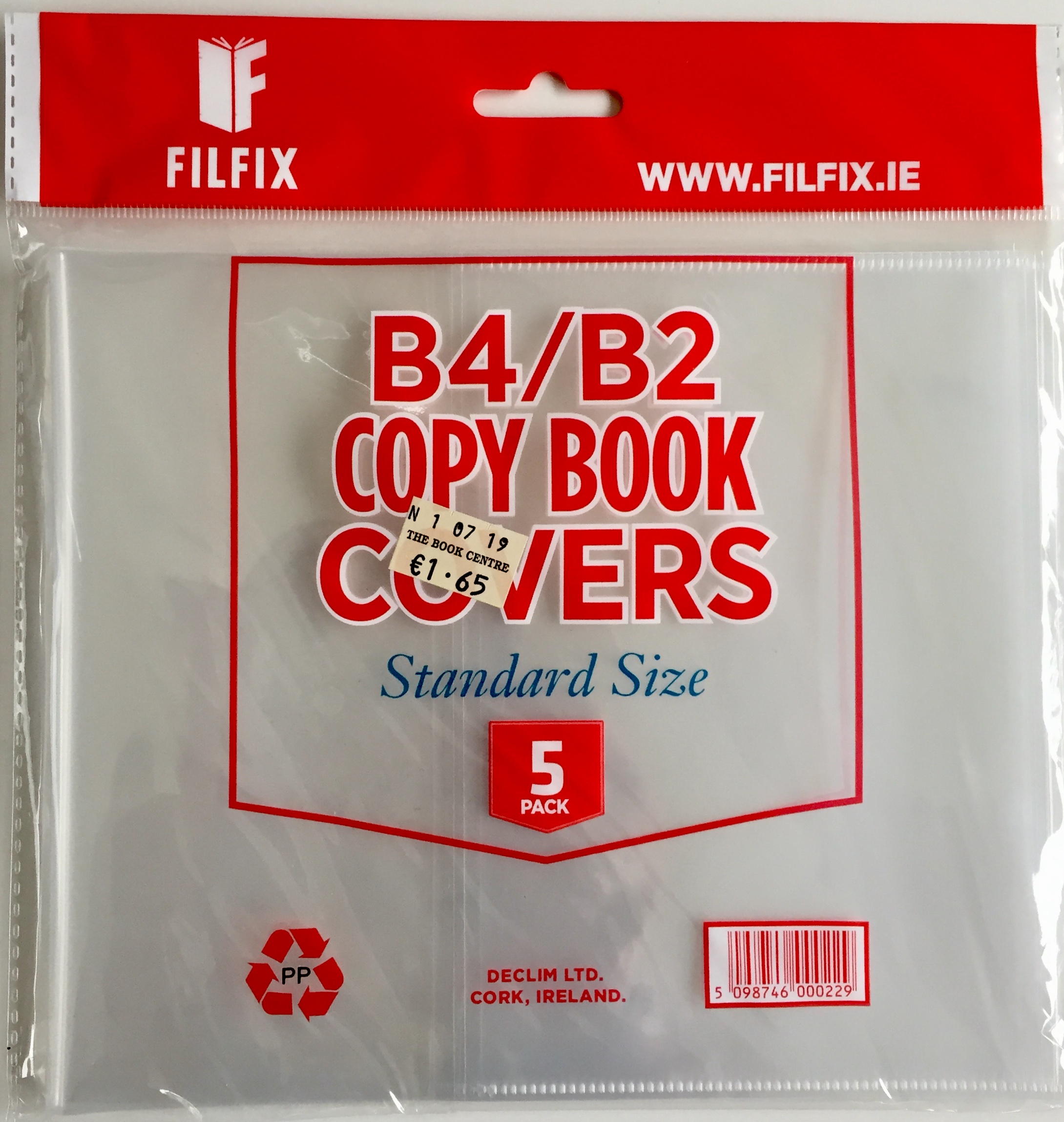 B4/B2 Copy Book Covers (5 Pack) 